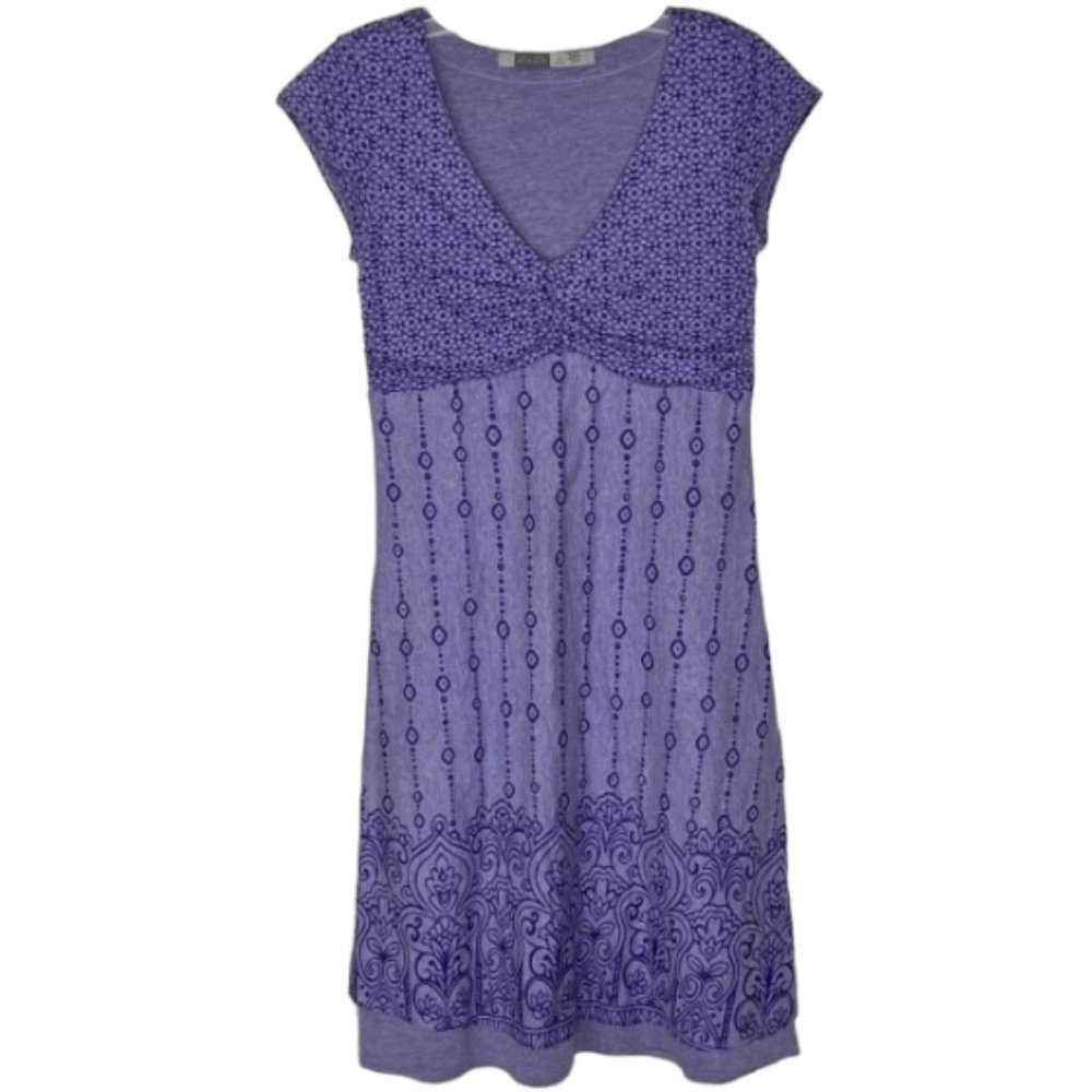 Athleta Dharma Lined Soft Dress Ruched Bodice - Purple - XS